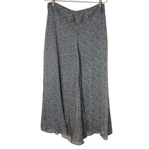 Ketz-Ke Women's Large Wide Leg Floral Flowy Pants Lagenlook